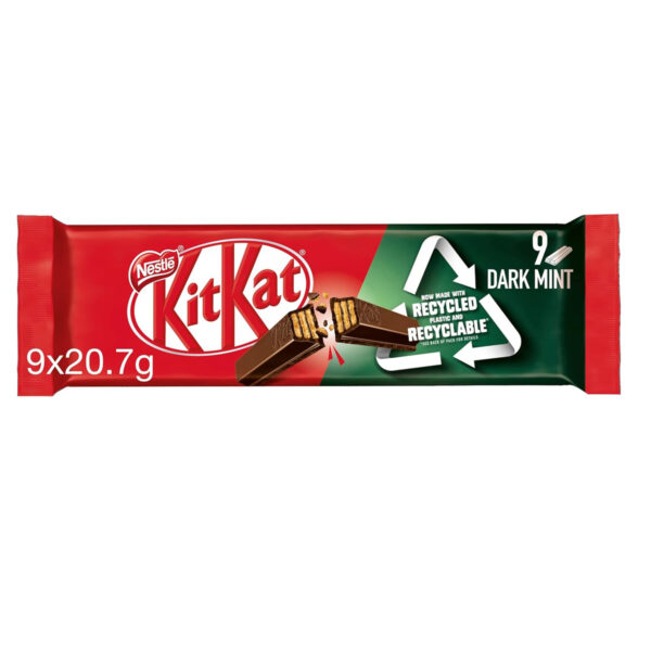 Батончики Kit Kat 2 Finger Dark Mint 9 шт