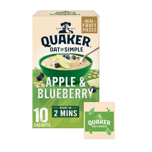 Овсяная каша Quaker Oat So Simple Apple Blueberry Porridge 10х36 грамм