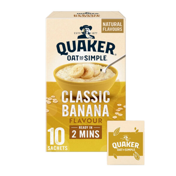 Овсяная каша Quaker Oat So Simple Banana Porridge 10х34,8 грамм
