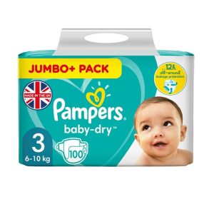 Подгузники Pampers Baby Dry 100 шт Размер 3