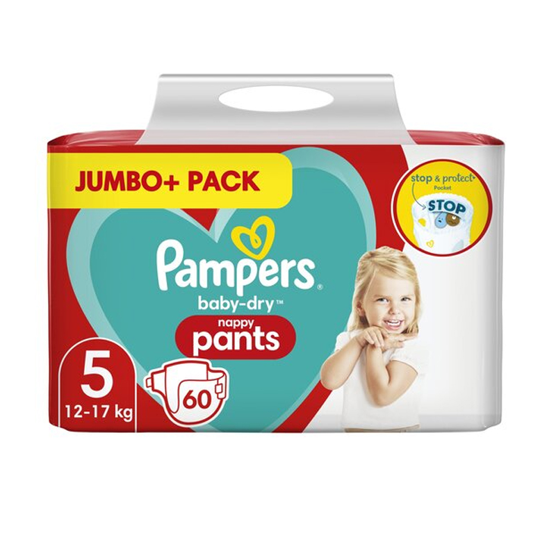 Подгузники Pampers Baby Dry Nappy Pants 60 шт Размер 5