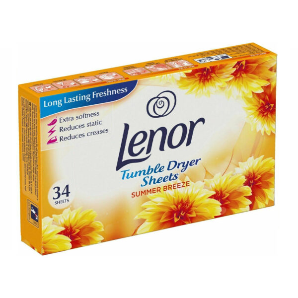 Салфетки для сушильной машины Lenor Summer Breeze 34 шт