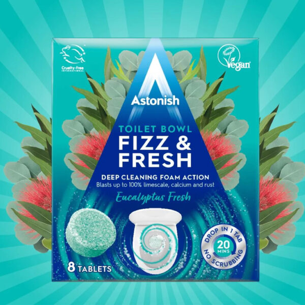 Таблетки для унитаза Astonish Fizz & Fresh Tabs Eucalyptus Fresh