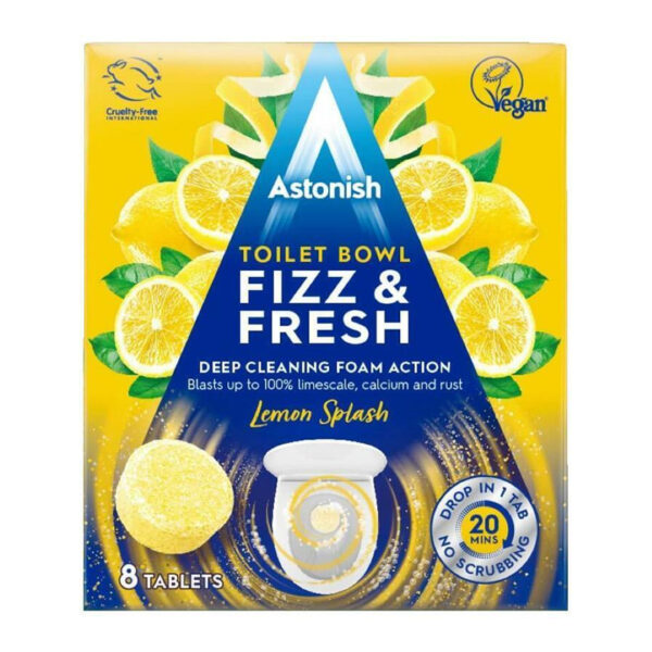 Таблетки для унитаза Astonish Fizz & Fresh Tabs Lemon Splash