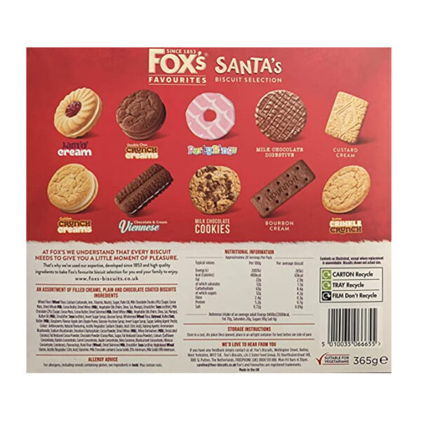 Печенье Fox's Favourites Santa's Biscuit Selection 365 грамм