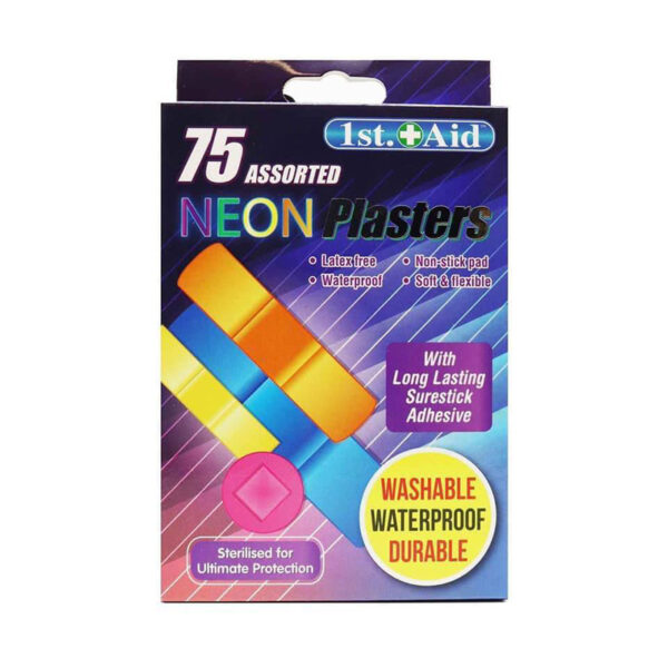 Пластыри 1st Aid Neon Plasters 75 шт