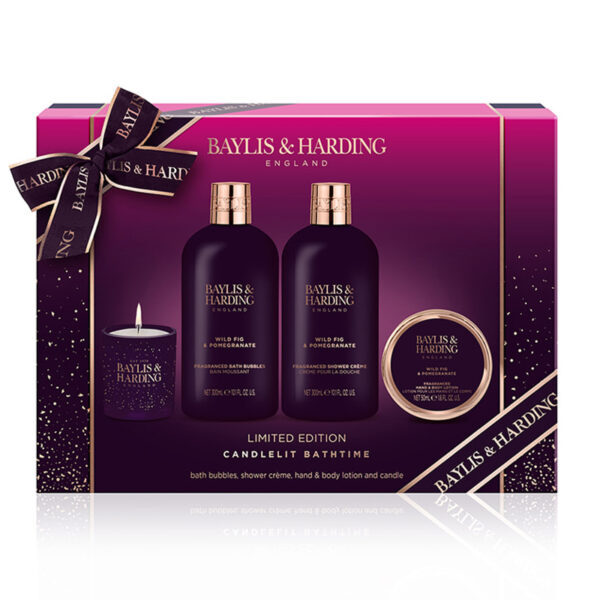 Подарочный набор Baylis & Harding Wild Fig & Pomegranate Luxury Candlelit Bath Time