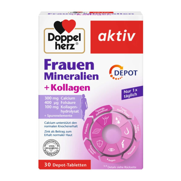 Витамины Doppelherz aktiv Frauen Mineralien DEPOT + Kollagen 30 таблеток
