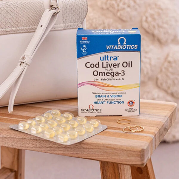 Витамины Vitabiotics Ultra Cod Liver Oil 60 капсул