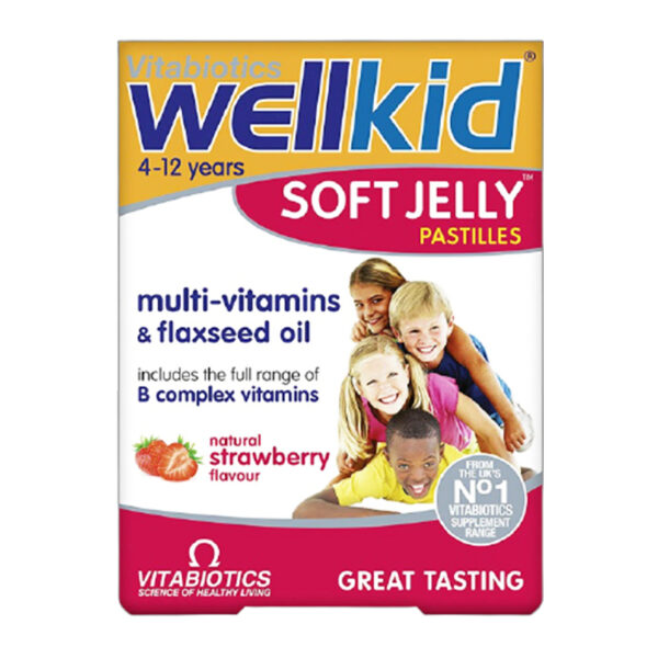 Витамины Vitabiotics Wellkid Soft Jelly Pastilles Strawberry