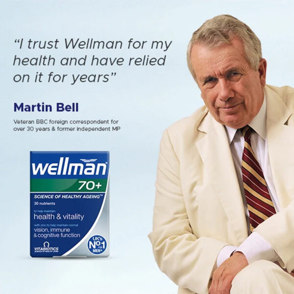 Витамины Vitabiotics Wellman 70+ 30 таблеток