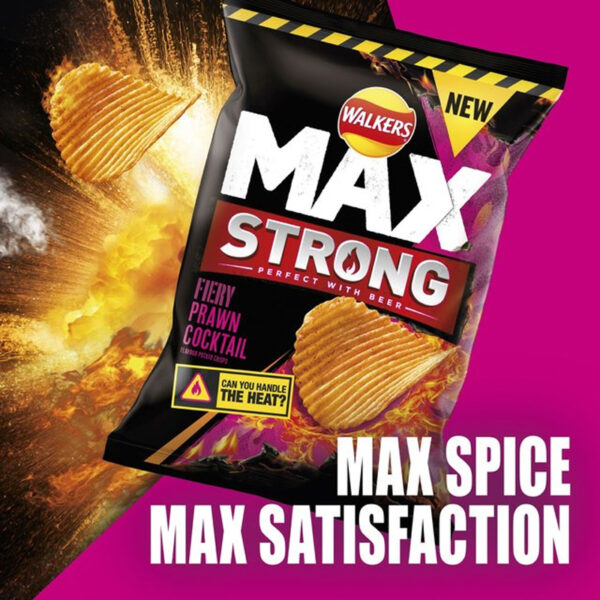 Чипсы Walkers Max Strong Fiery Prawn Cocktail