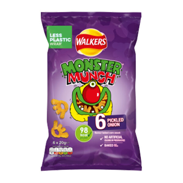 Чипсы Walkers Monster Munch Pickled Onion 6 х 20 грамм