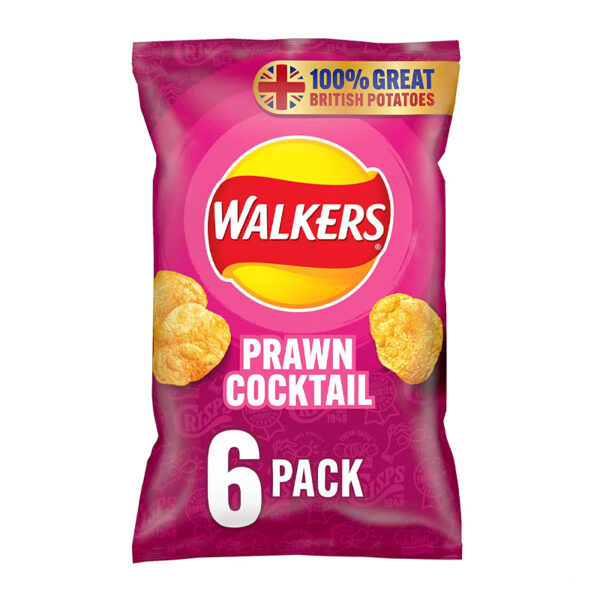 Чипсы Walkers Prawn Cocktail 6 х 25 грамм