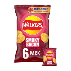 Чипсы Walkers Smokey Bacon Crisps 6 x 25 грамм