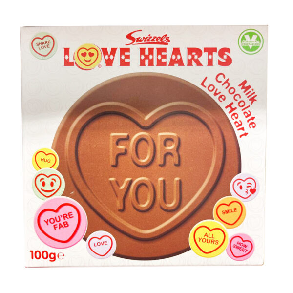 Swizzels Love Hearts Milk Chocolate 100g