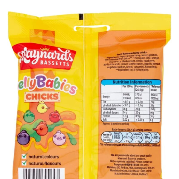 Жевательный мармелад Maynards Bassetts Jelly Babies Chicks Bag 165g