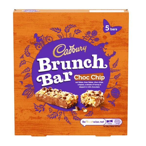 Батончики Cadbury Brunch Choc Chip 5 шт