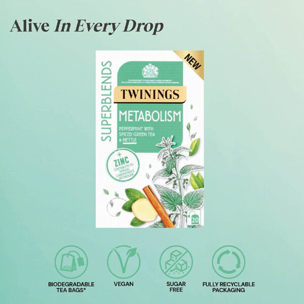 Чай Twinings Superblends Metabolism Peppermint & Spiced green tea