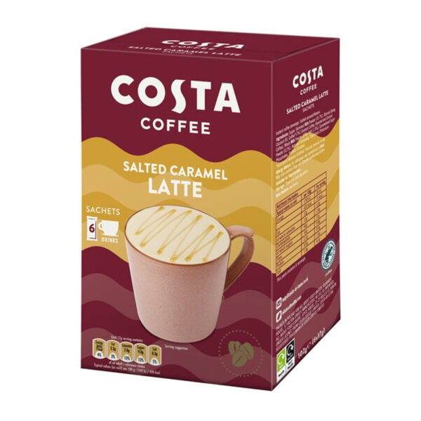 Растворимый кофе Costa Coffee Salted Caramel Latte 6x17g