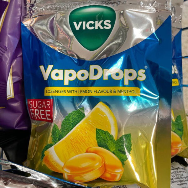 Vicks Vapodrops Lemon Menthol Sugar Free 72g