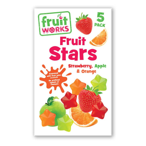 Fruit Stars 5 pack Strawberry, Apple & Orange