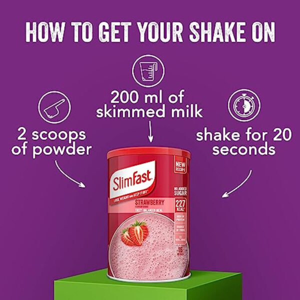 Коктейль для похудения Slimfast Meal Shake Strawberry 584g