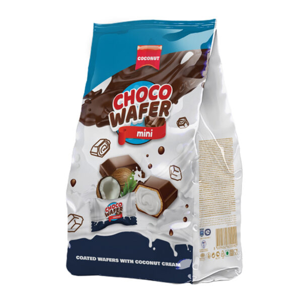 Конфеты Choco Wafer Coconut cream Bag 140g