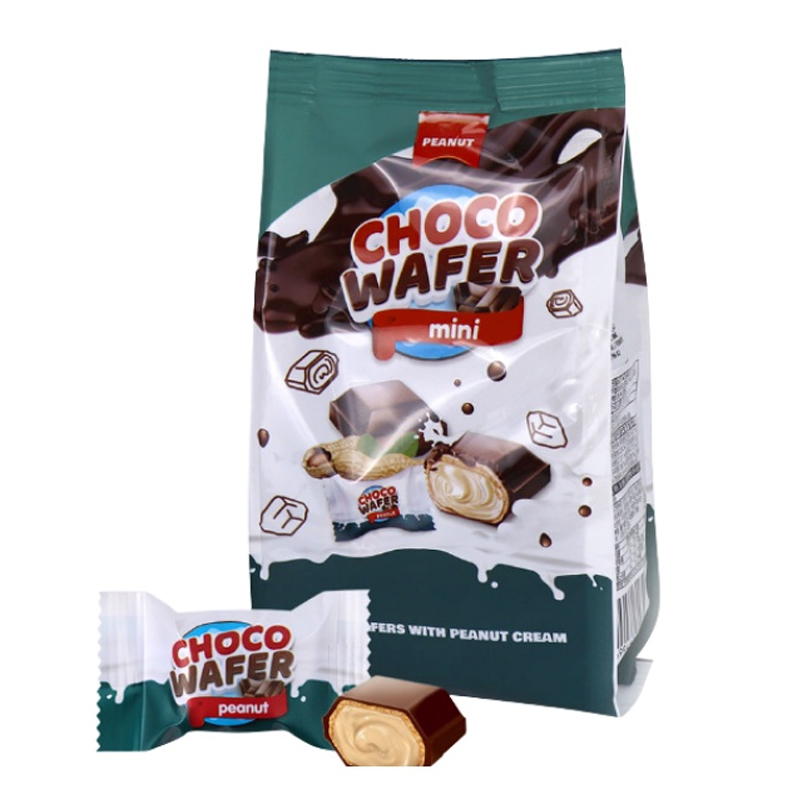 Конфеты Choco Wafer Peanut cream Bag 140g - BOOMSHOP
