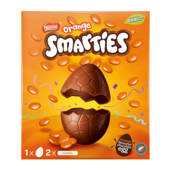 Smarties Milk Chocolate Orange Large Easter Egg 226g