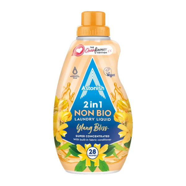Astonish 2 in 1 Non Bio Laundry Liquid Ylang Bliss 28 Washes 840 мл