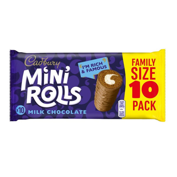 Cadbury Mini Rolls Milk chocolate Family Size 10 шт