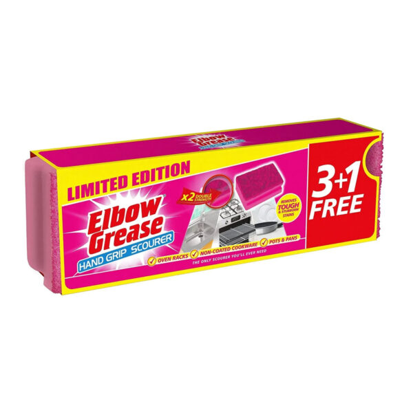 Губки Elbow Grease Hand Grip Scourer Pink 3+1