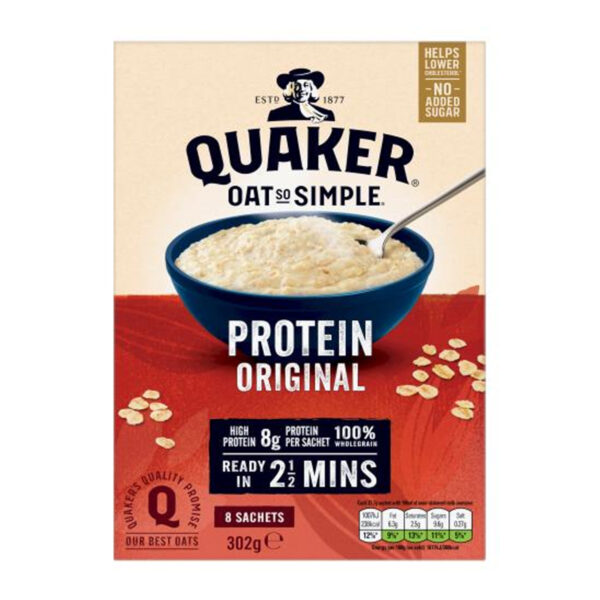 Овсяная каша Quaker Oat So Simple Protein Original 8 pack