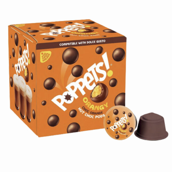 Горячий шоколад Poppets! Hot chocolate pods Powder Orangy