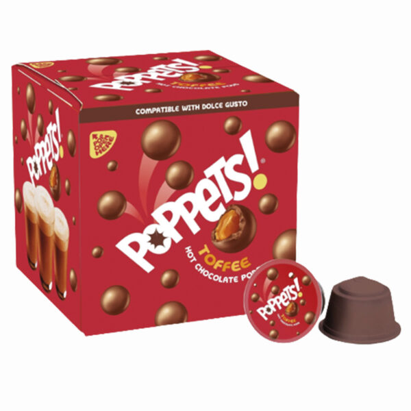 Горячий шоколад Poppets! Hot chocolate pods Powder Toffee