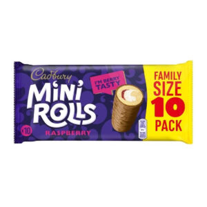 Cadbury Mini Rolls Milk Raspberry Family Size 10 шт