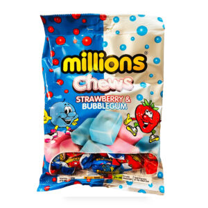 Жевательный мармелад Millions Strawberry Bubblegum Chews 120g