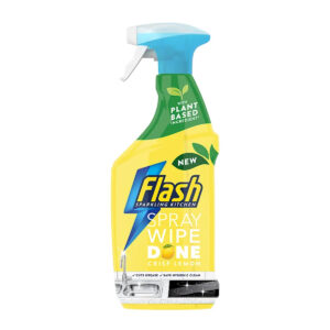 Flash Sparkling Kitchen Spray Wipe Done Bright Crisp Lemon 800ml