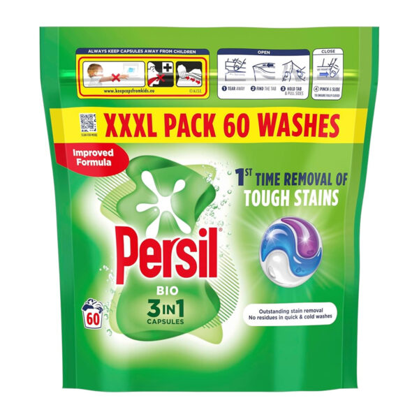 Капсулы для стирки Persil Bio 3in1 60 шт XXXL PACK