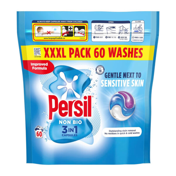 Капсулы для стирки Persil Non Bio 3in1 Sensitive Skin 60 шт MEGA PACK