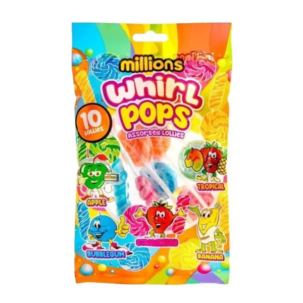 Набор леденцов Millions Whirl Pops Assorted 10 lollies