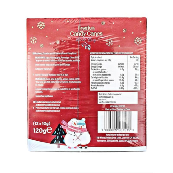 Трости Festive Candy Canes Winter Berry 12x10g