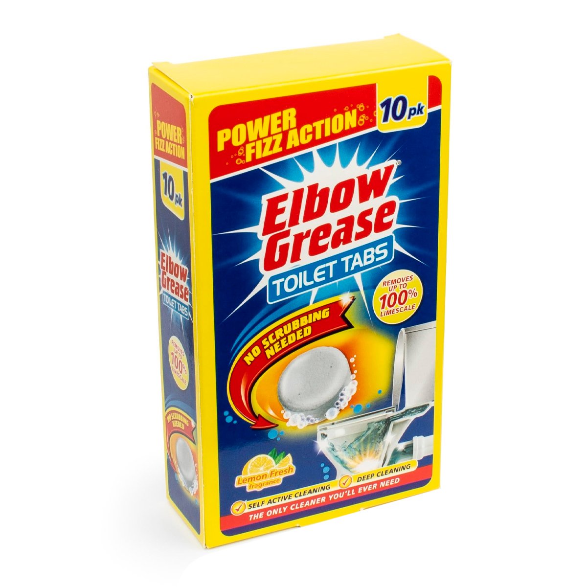 Таблетки для чистки унитаза Elbow Grease Lemon Fresh 10pk Таблетки для чистки унитаза Elbow Grease Lemon Fresh 10pk