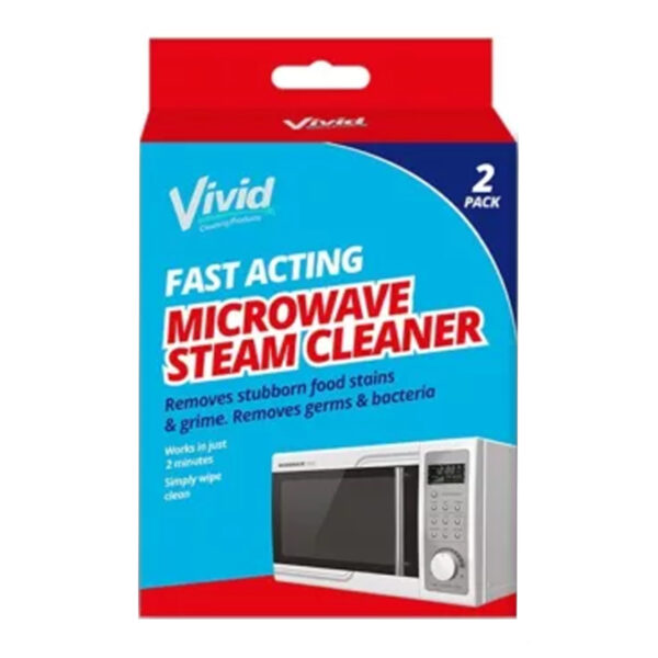 Vivid Fast Acting Microwave Steam Cleaner 2 pack