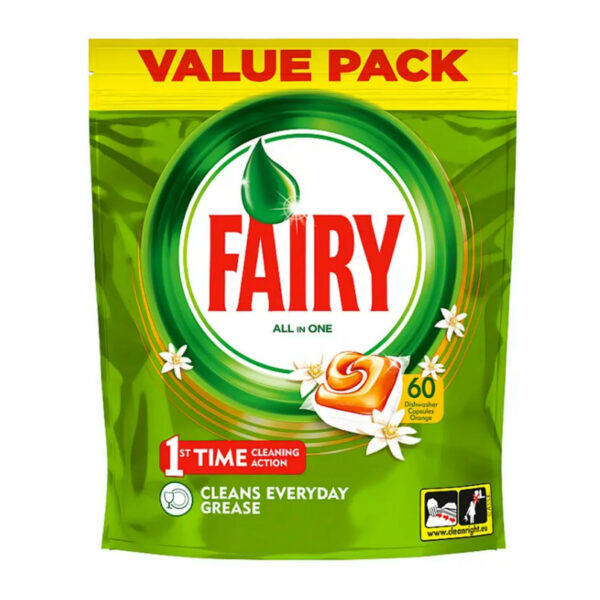 Капсулы для посудомоечной машины Fairy All In One Orange 60 шт VALUE PACK