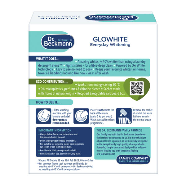 Саше для белого белья Dr. Beckmann Glowhite 5 sachets