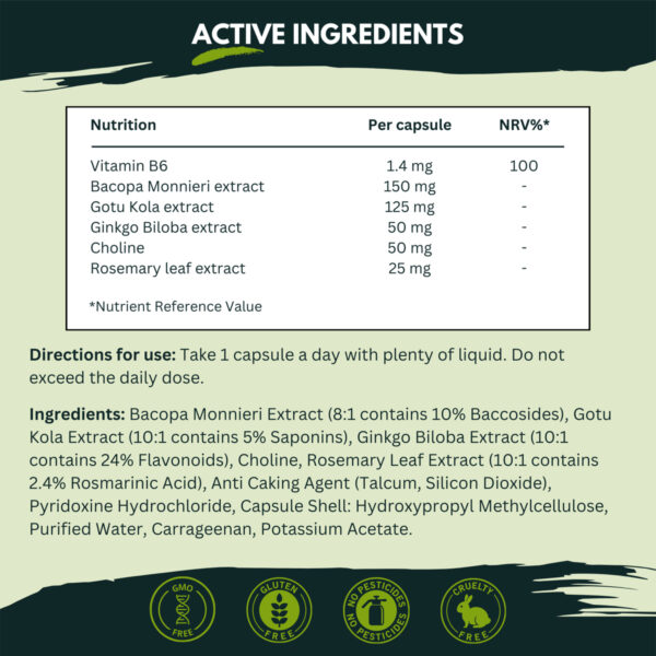 Витамины Nutra King Brain Booster Food Supplement 96 capsules