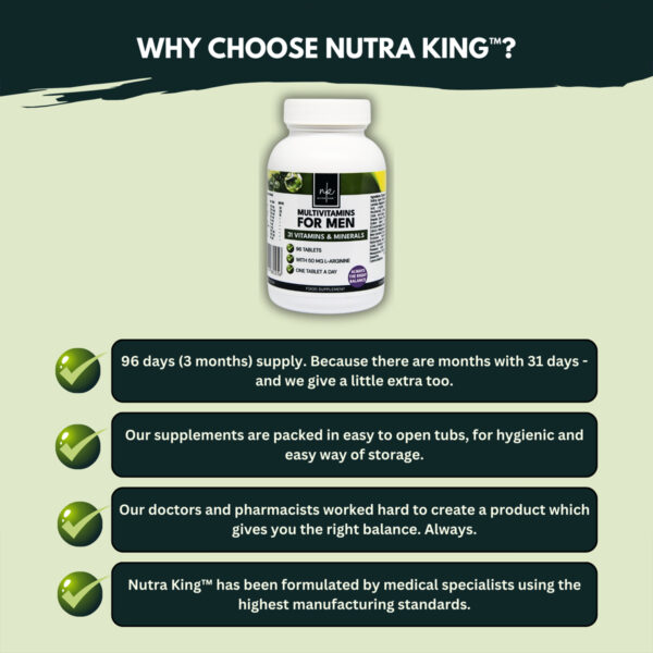 Витамины Nutra King Multivitamins For Men Food Supplement 96 tablets