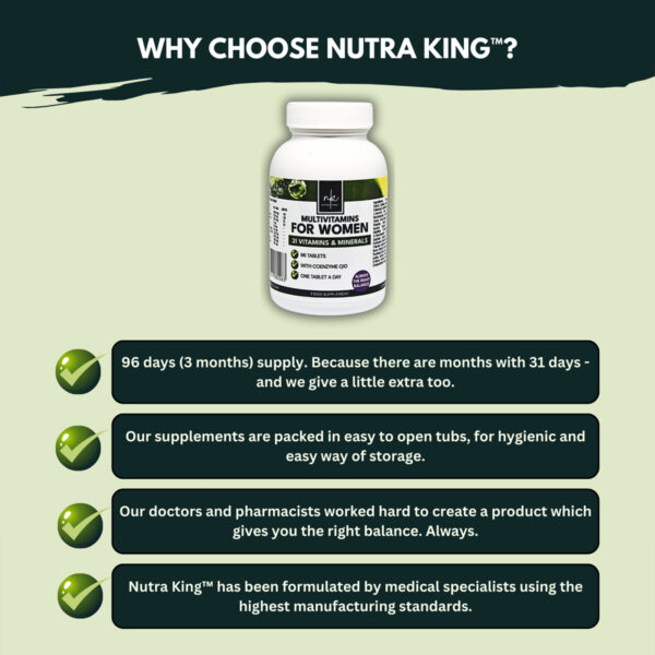 Витамины Nutra King Multivitamins For Women Food Supplement 96 tablets